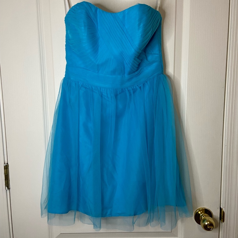 David Bridals strapless tulle dress